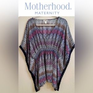 🌞Motherhood💝Maternity Tunic Sheer Floral Kimono Top Blouse size L